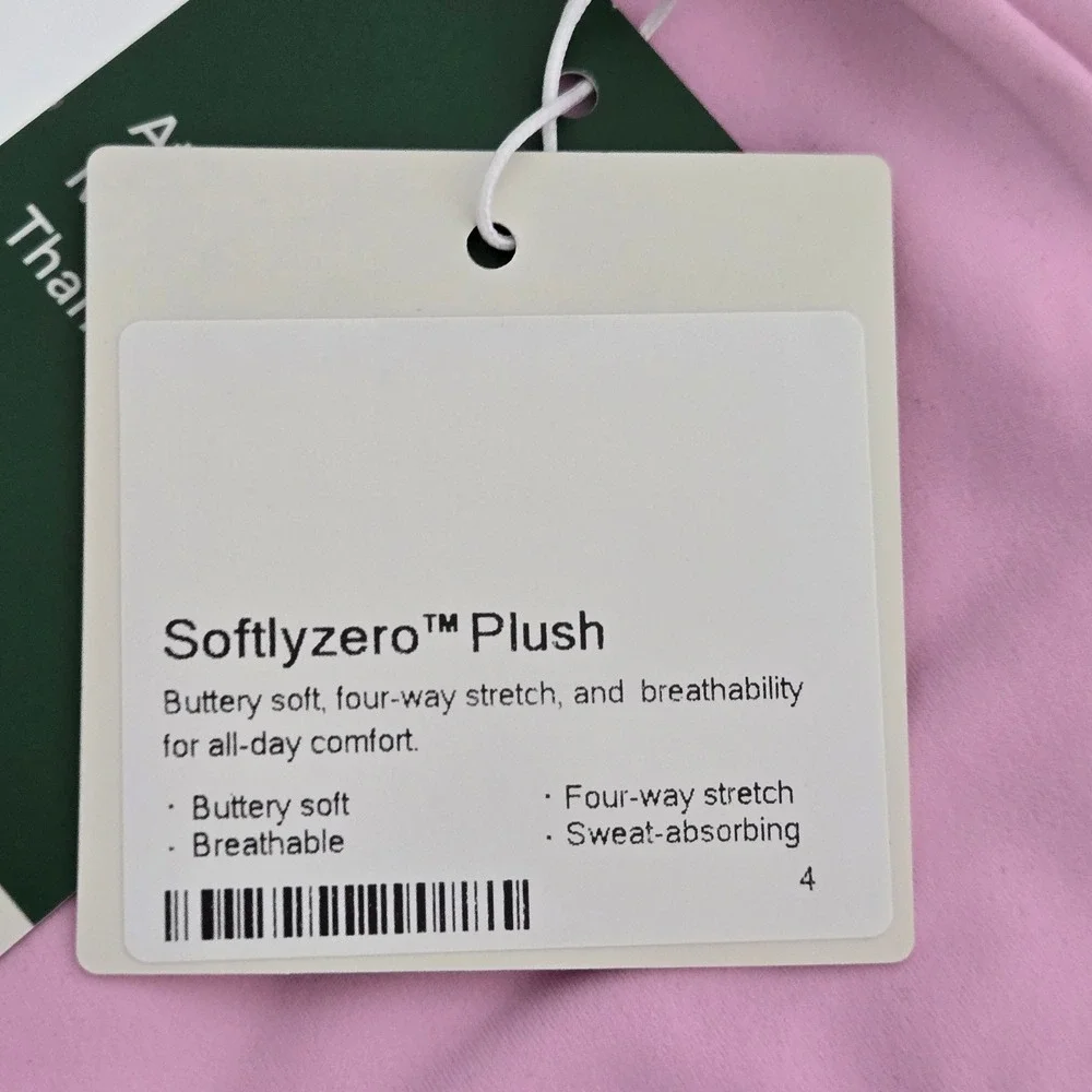 Halara NWT Softlyzero Plush Sports Bra Pink Longline Racerback Size M NEW